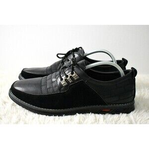 GATSBY Oxford Derby Orthopedic Stylish Men's Leather Suede Shoes Black Size 10.5
